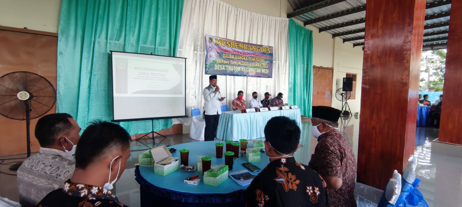 MUSRENBANGDES  Desa Trotok dihadiri oleh Camat Wedi