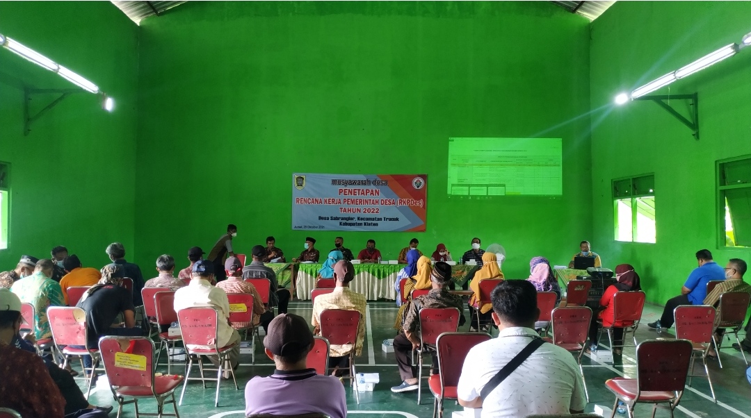 Antusias Perwakilan Masyarakat Desa Sabranglor Mengikuti MUSRENGBANGDES