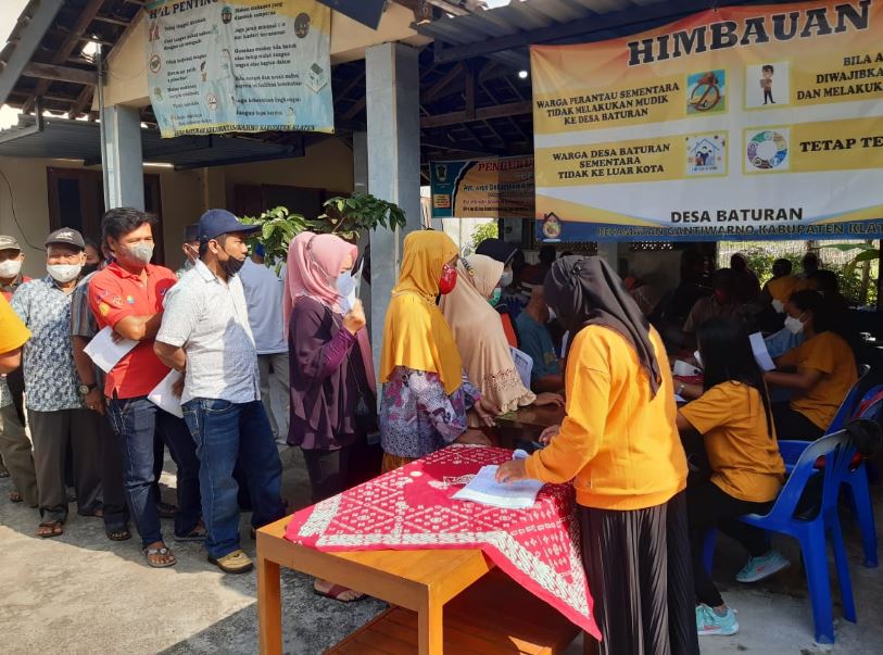 Antusias Warga Hadiri Vaksinasi Masal Desa Baturan