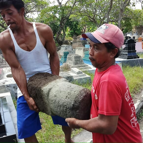 BPCB Jateng Amankan Lingga Patok Berprasasti di Desa Baturan