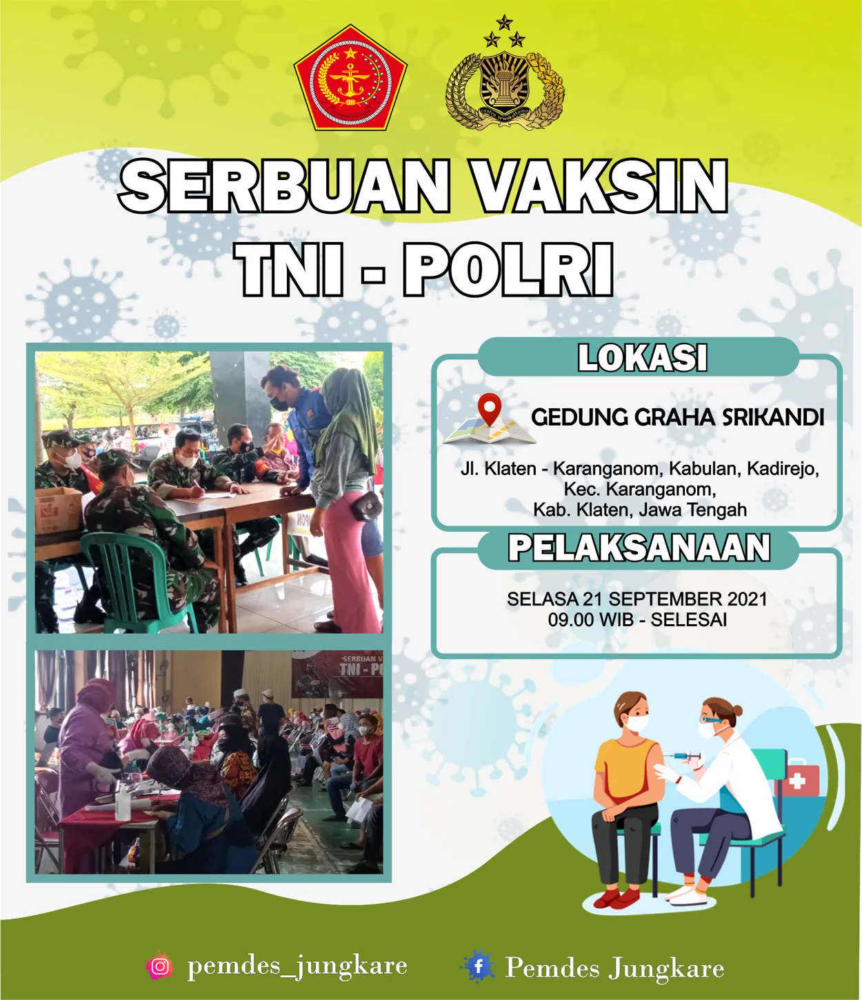 SERBUAN VAKSIN TNI POLRI