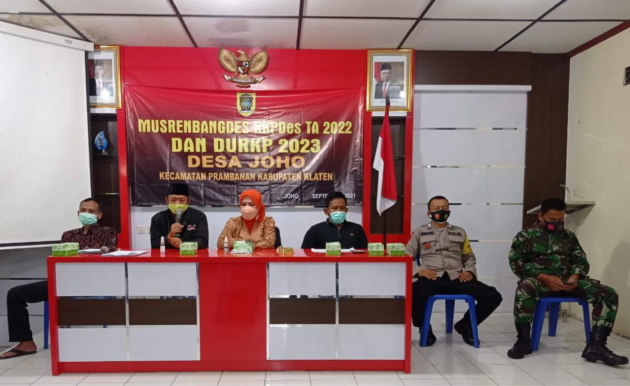 Desa Joho mengadakan Musrenbangdes RKPDes Tahun Angaran 2022 dan DU RKPDes 2023