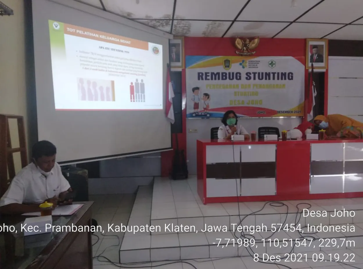 Pemerintah Desa Joho menggelar Rembug StuntingTahun 2021