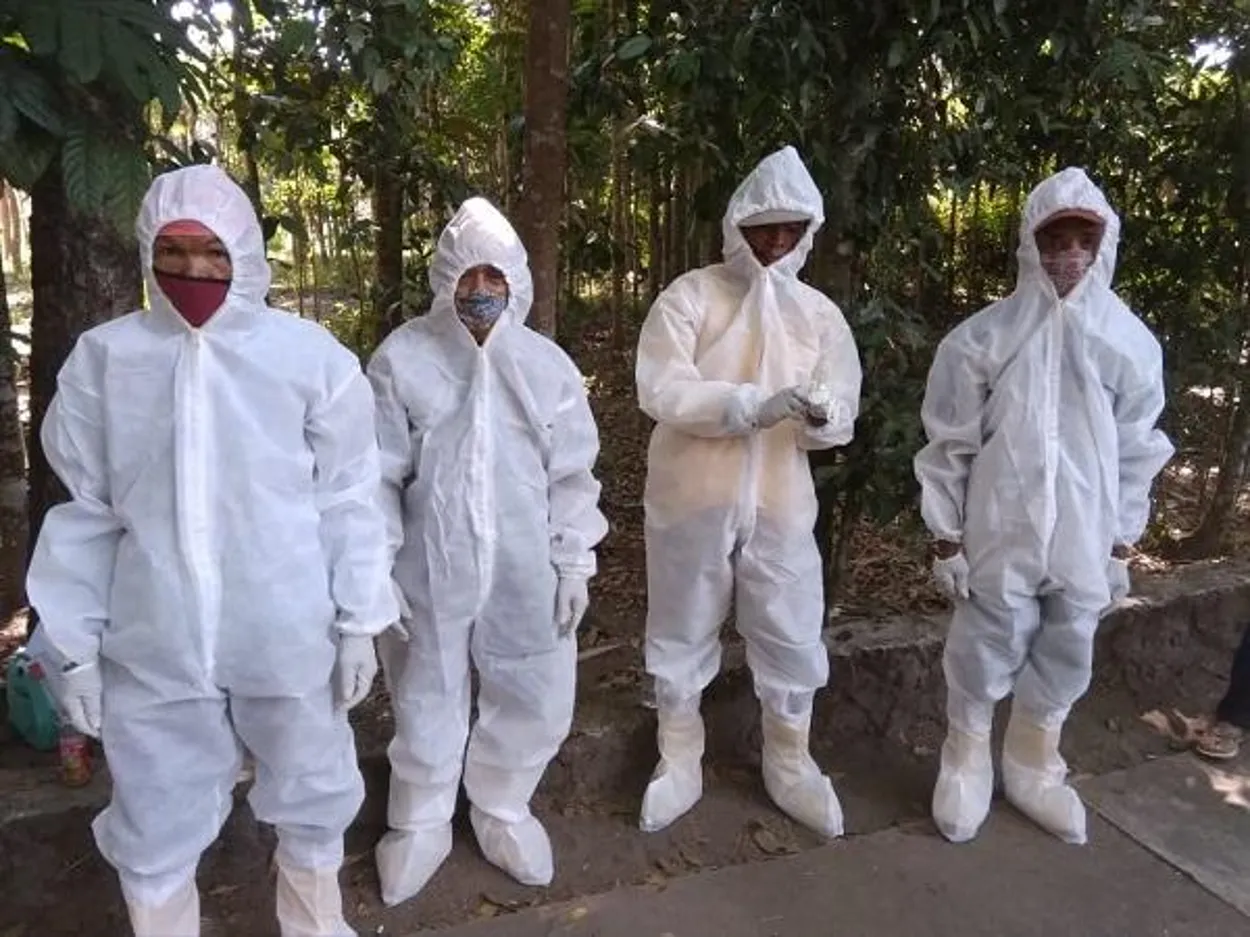 Pemakaman Jenazah Non Corona di Desa Joho dilakukan sesuai Protap Covid-19