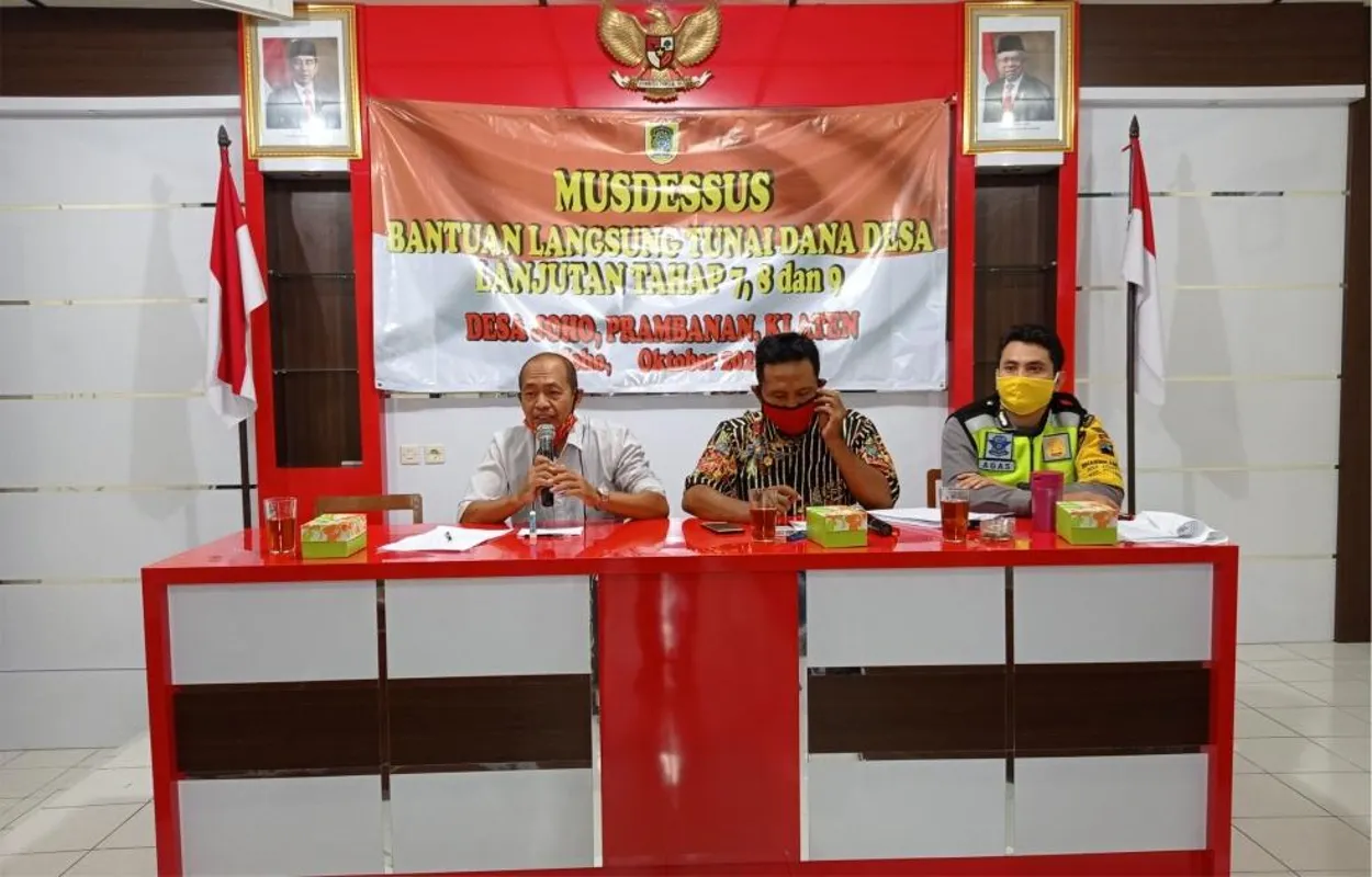 BPD Desa Joho menggelar Musdesus Penerima BLT-DD Tahap 7,8 dan 9 Th 2020
