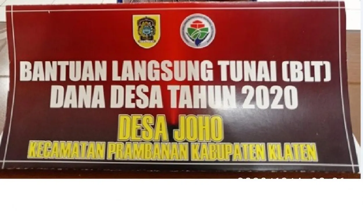 Penyaluran BLT DD Tahap 9 di Desa Joho, BLT terakhir di tahun 2020