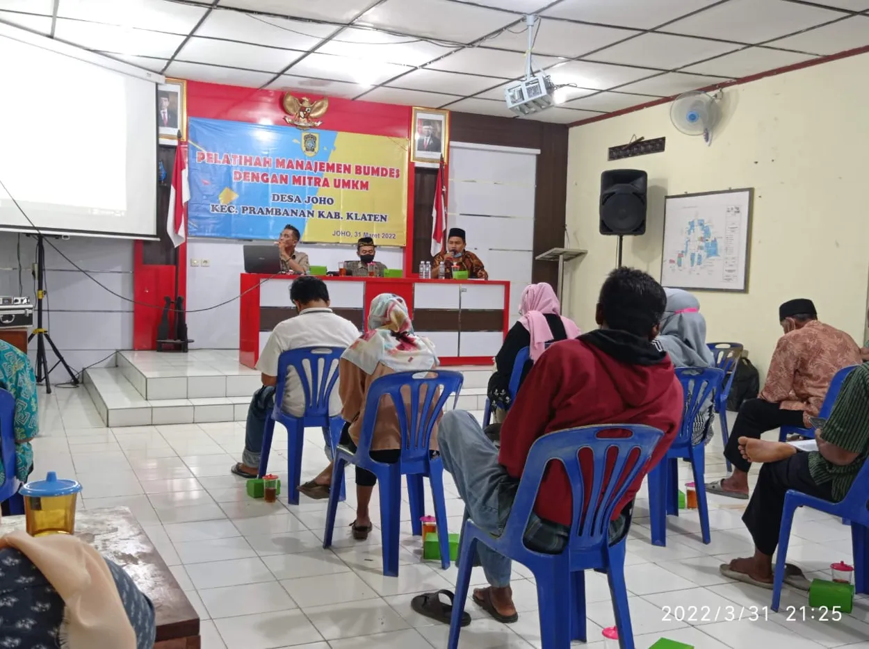 Pelatihan Manajemen BUMDES Desa Joho