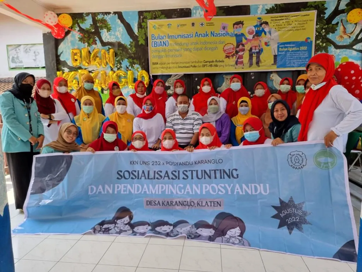 Mahasiswa KKN 232 UNS Ikut Gencarkan Sosialisasi Generasi Sehat Tanpa Stunting di Desa Karanglo