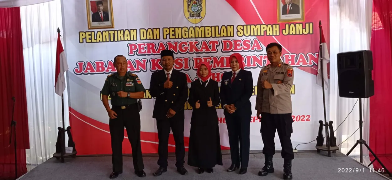 Pelantikan Perangkat Desa Baru Desa Joho Tahun 2022