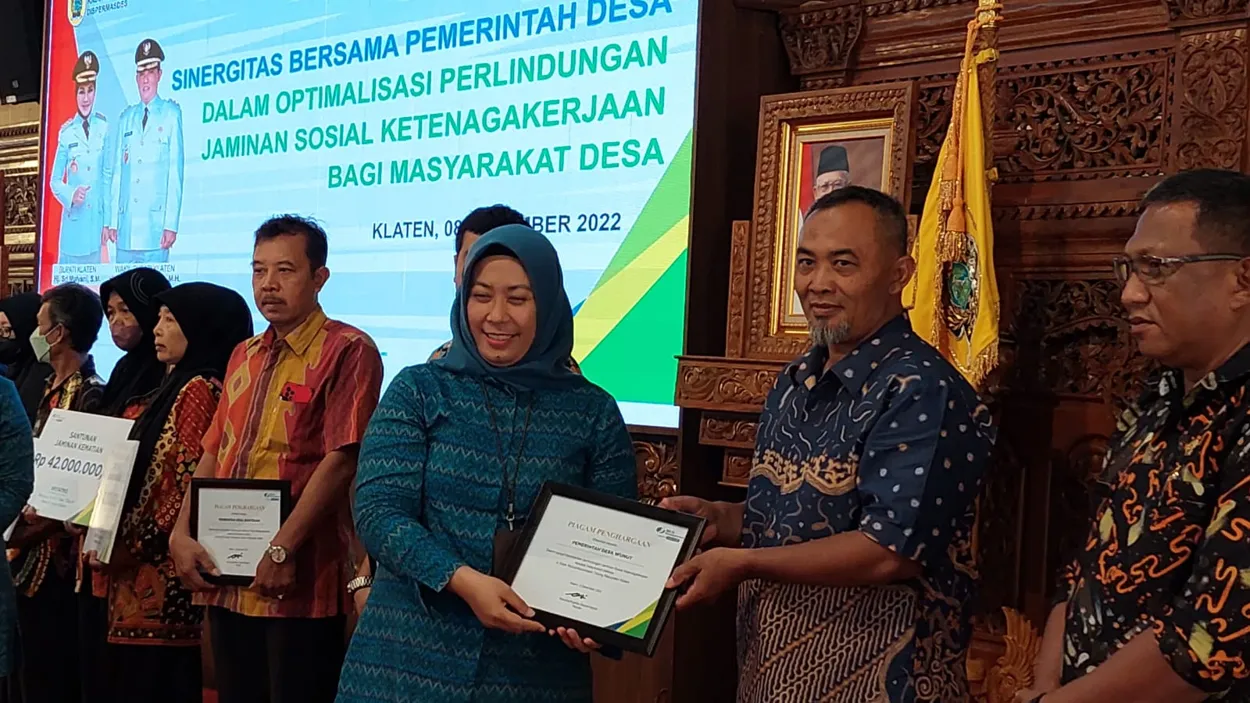 DESA WUNUT MENDAPAT PENGHARGAN DARI BPJS KETENAGA KERJAAN