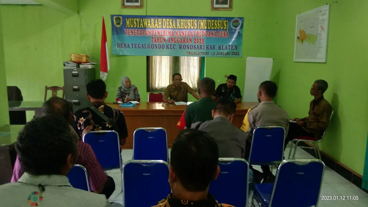 Pemerintahan Desa Tegalgondo Tetapkan Penerima BLT Dana Desa tahun anggaran 2023