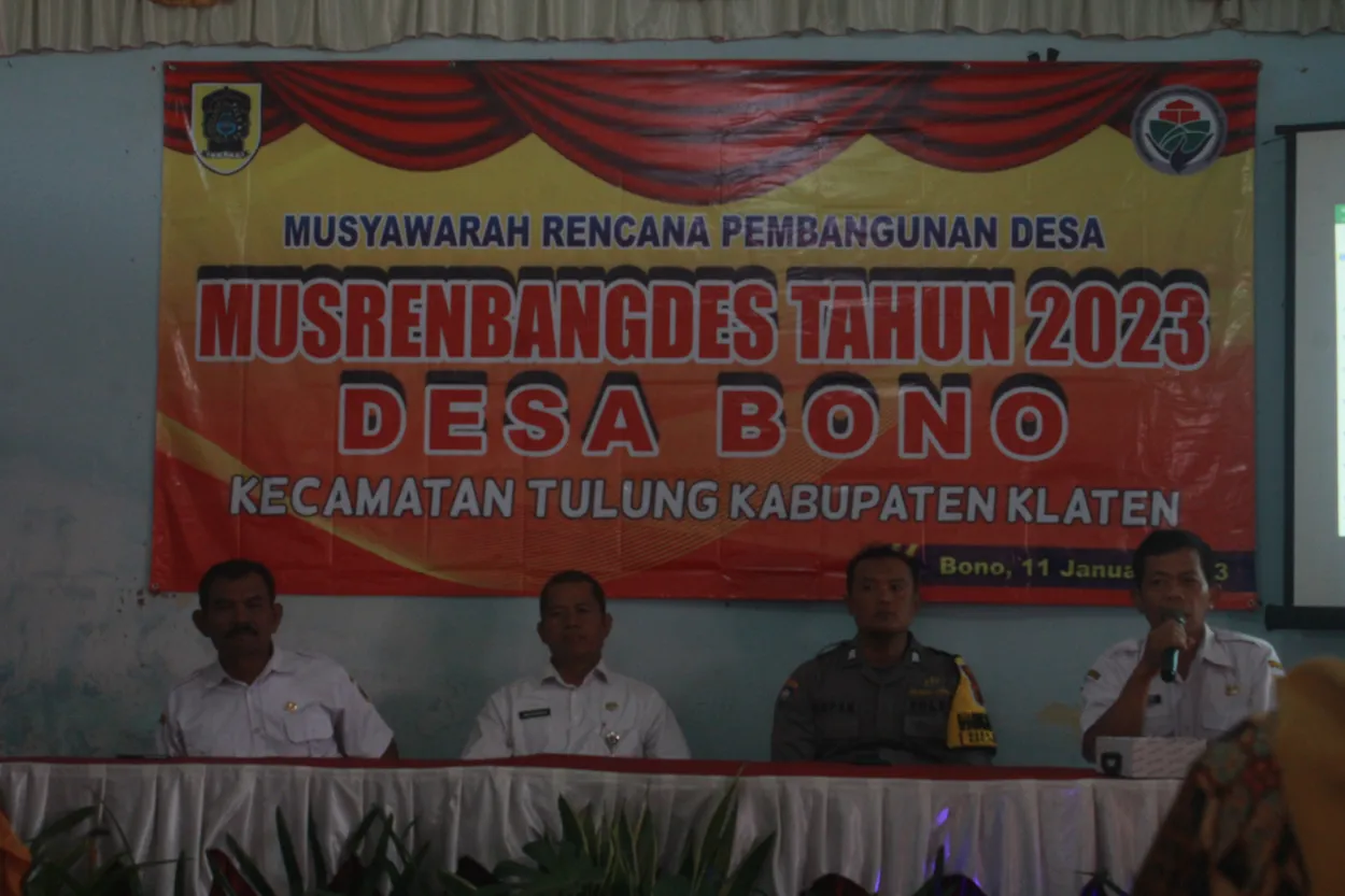 Gelar Musrenbangdes, APBDes Desa Bono tahun 2023 Resmi ditetapkan.