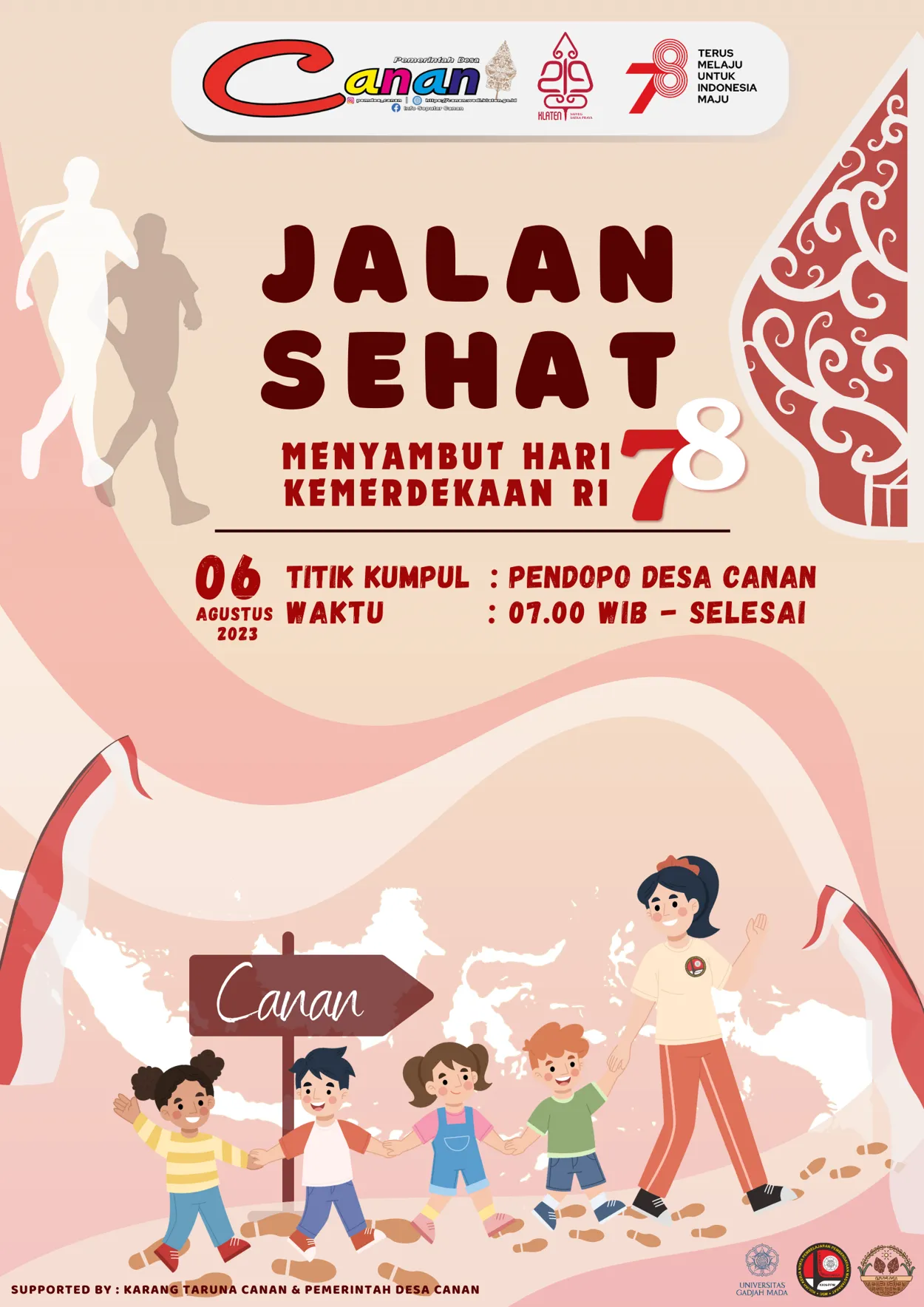 Jalan Sehat menyambut HUT ke - 78 RI