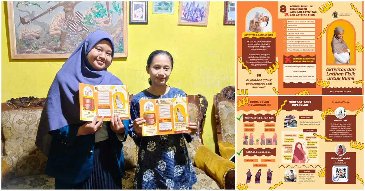 Peduli dengan Ibu Hamil, Mahasiswa KKN UNDIP Sosialisasikan Olahraga Aman bagi Bumil