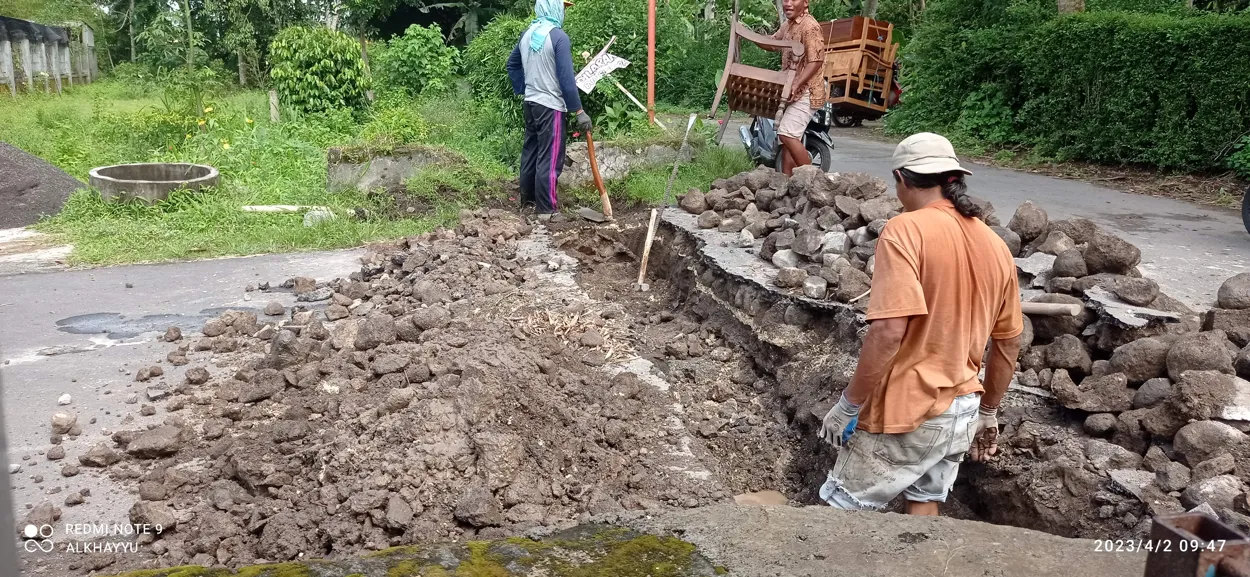 Ambrolnya Gorong-Gorong di Dusun Bangsan: Kegigihan Pemdes dalam Menangani Krisis Infrastruktur