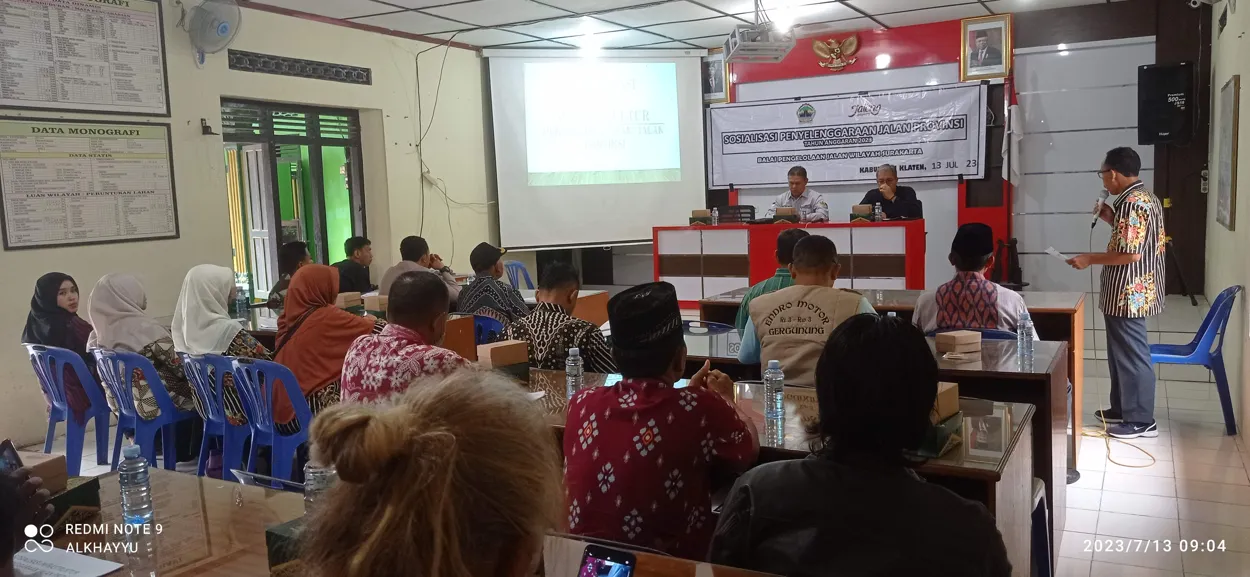 Sosialisasi Penyelenggaraan Jalan Provinsi di Desa Joho